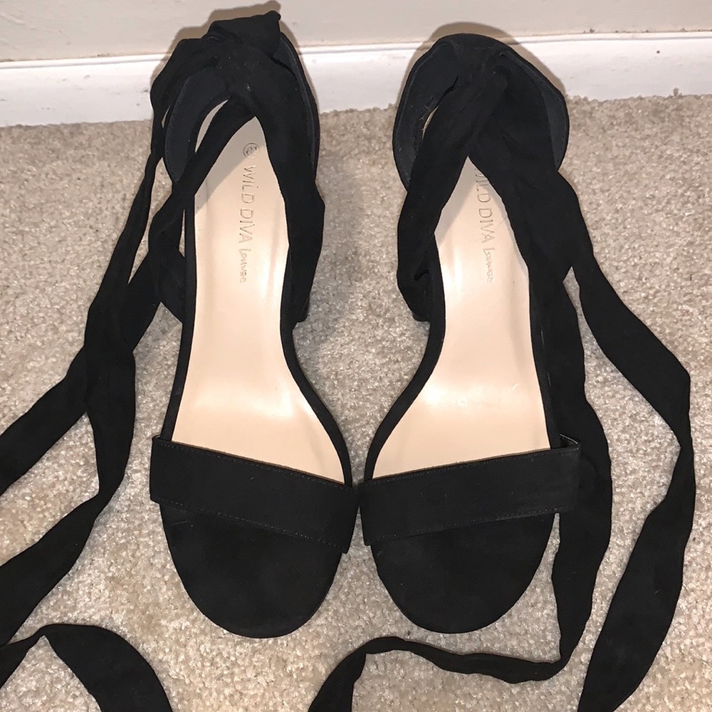 Black Wild Diva Heels